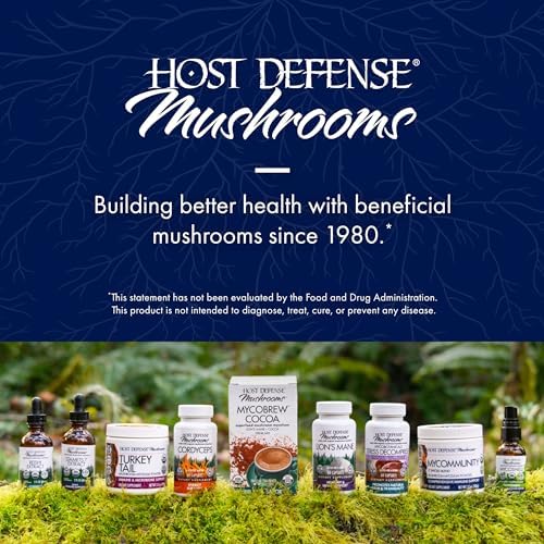 Host Defense Stamets 7 Mushroom Powder - 7 Species Blend - Mushroom Supplement for Immune Support with Royal Sun Blazei, Cordyceps, Reishi, Maitake, Lion's Mane, Chaga & Mesima - 3.5 oz (66 Servings)*
