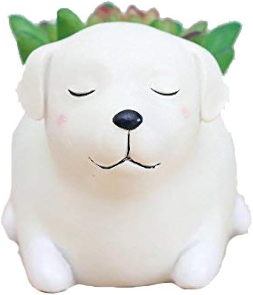 Labrador Dog Succulent Planter Pots for Office House Balcony Landscape Creative Decorative Flower Pots (Labrador Dog)
