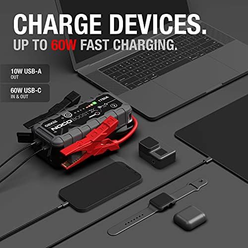 NOCO Boost X GBX55: 1750A UltraSafe Jump Starter – 12V Lithium Battery Booster Pack, Portable Jump Box