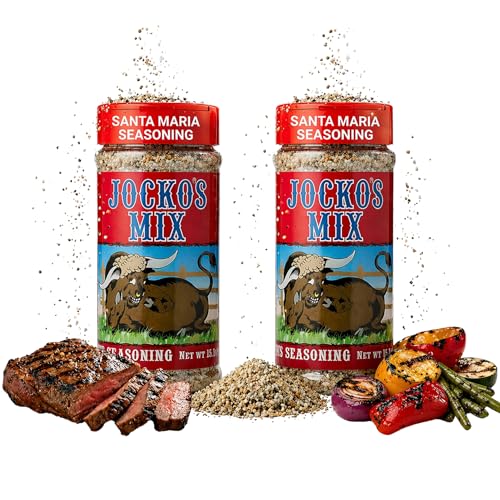 Jocko's Mix Santa Maria Style Seasoning - 15.3oz Bottle Of Tri-Tip, Steak, Pork, and Chicken Seasoning - Santa Maria California Grill - Jocko's Mix for Meat, Seafood Stew & Vegetables, Gluten Free