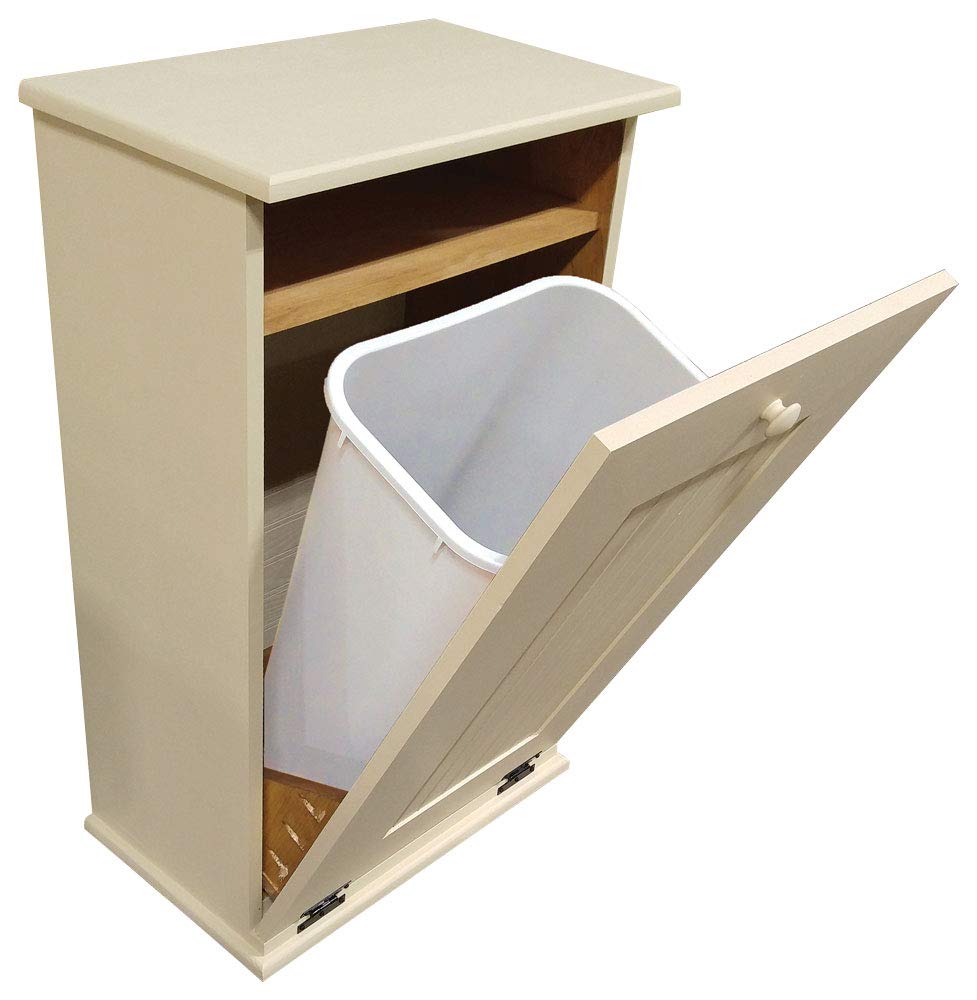 Sawdust City Tilt-Out Wooden Trash Bin Holder (Old - Black)