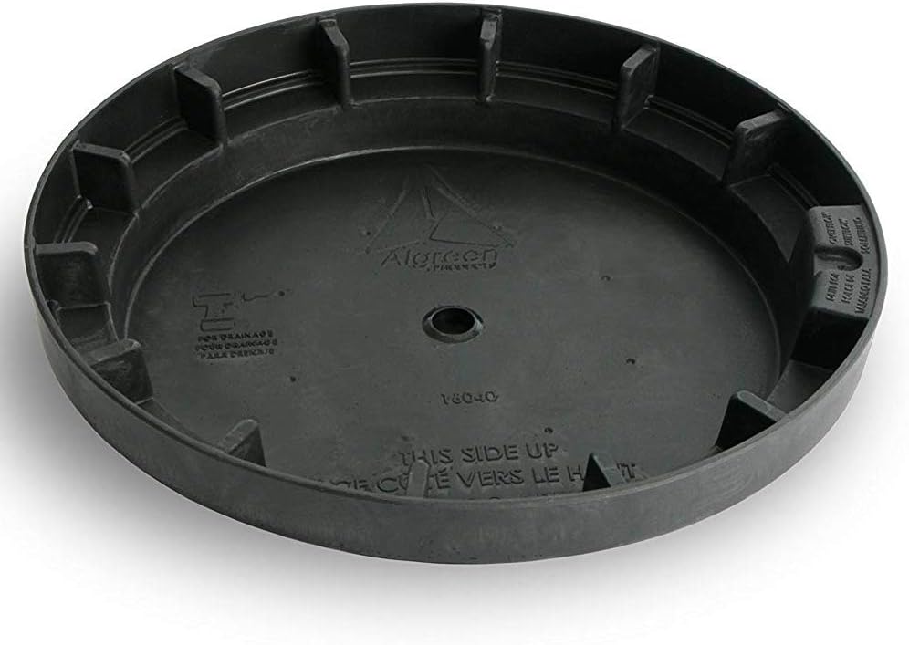 Algreen Valencia Round Planter Pot, 12.25 by 18-Inch, Textured Brown | Round Shape, Indoor Use, UV And Weather Resistant, Drainage Hole With Removable Plug, Lightweight 5.51 lb