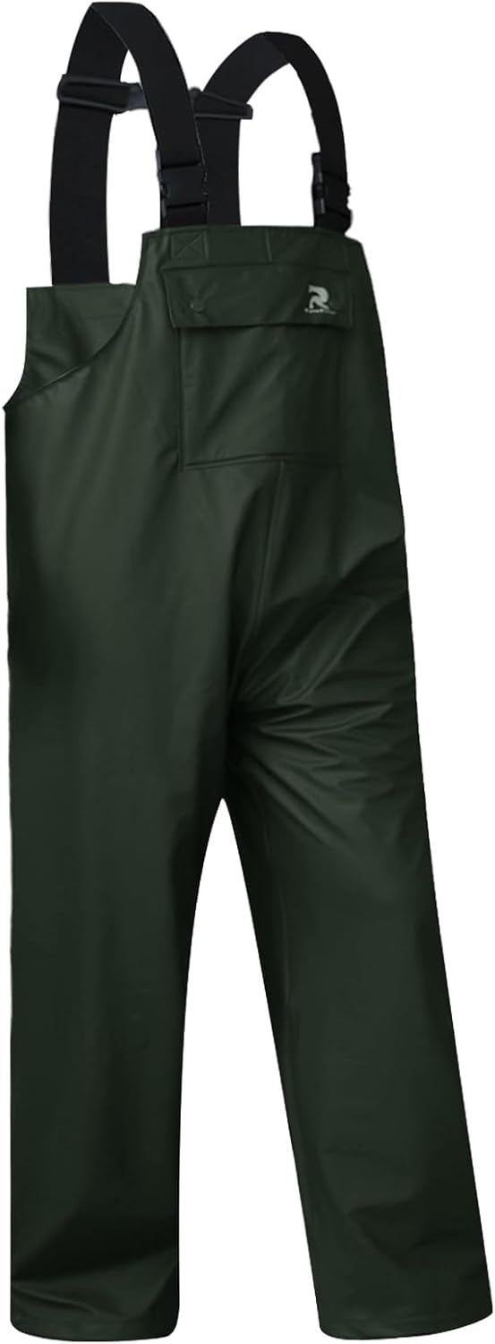 RainRider Rain Pants for Men Women Waterproof Rain Gear Bib Overalls Trousers for Fishing Hunting
