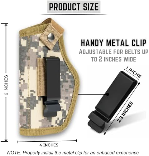 Gun Holsters for Men/Women, 380 Holster for Pistols, Universal Airsoft Right/Left, IWB/OWB 9mm Holsters for Concealed Carry, Fits Glock
