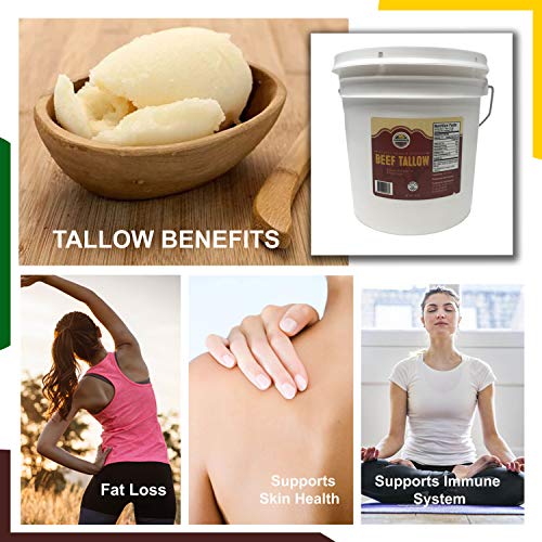 Cornhusker Kitchen Grass Fed Beef Tallow, 7.5 Lbs (Beef Tallow)