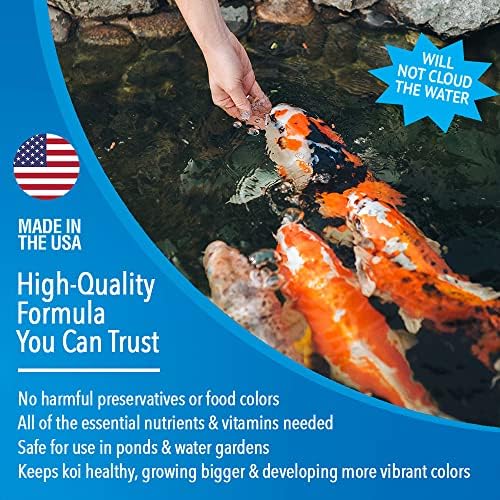 MICROBE-LIFT High Growth and Energy Floating Fish Food Pellets for Ponds, Water Gardens, and Fountains, Safe for Live Goldfish and Koi, 5.25 lbs
