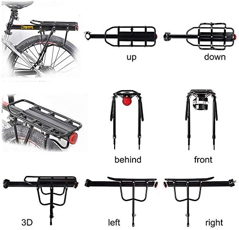 West Biking 110Lb Capacity Almost Universal Adjustable Bike Cargo Rack Cycling Equipment Stand Footstock Bicycle Luggage Carrier Racks with