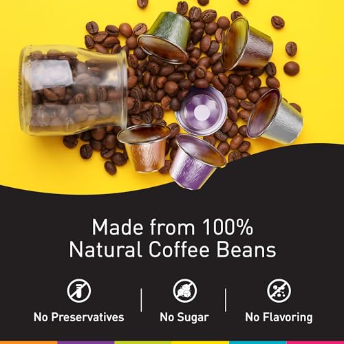 Bestpresso Coffee For Nespresso Original Machine 120 Aluminum Pods Certified Genuine Espresso Variety Pack Pods Compatible with Nespresso Original (Intense Variety Pack)