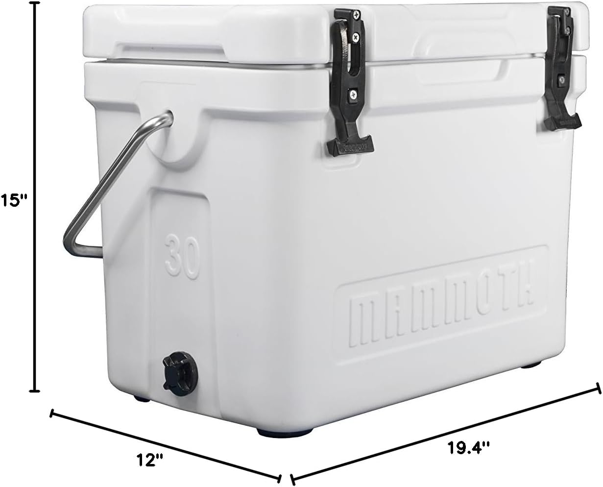 Mammoth Coolers Cruiser Series, Insulated Hard Ice Chest with Durable Double-Walled Rotomolded Construction, Great for On-The-Go Recreational Activities (Cruiser 20, Tan)