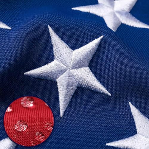 American Flag 4x6 FT, US Flags with Embroidered Stars, Sewn Stripes, Brass Grommets, Durable USA Flag for Outdoor