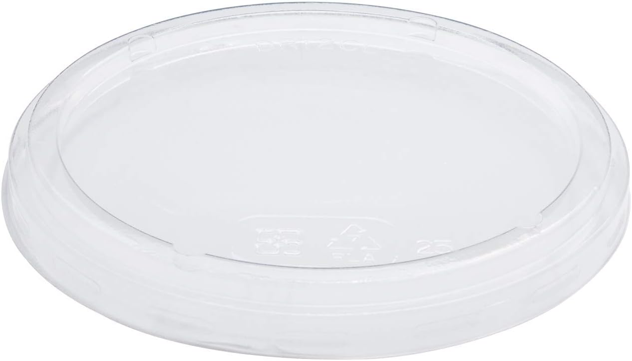 Karat Earth KE-DCL117-PLA Lid for 8-32 oz. PLA Deli Container (117mm), Clear - Case of 500 pcs