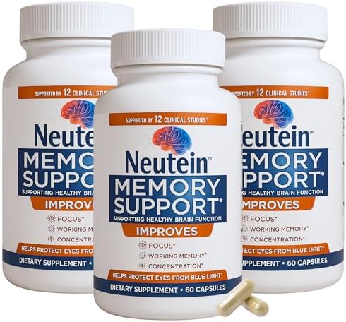 Brain Supplements for Memory and Focus (60 Capsules) | Brain Health Supplements for Adults & Seniors - Plant-Based Brain Booster for Mental Clarity & Brain Fog, Made in USA