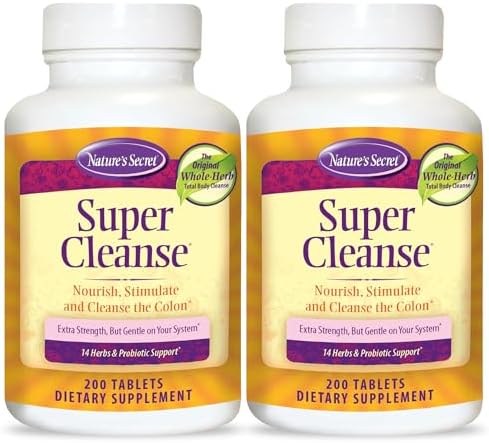 Nature's Secret Super Cleanse Extra Strength Toxin Detox & Gentle Elimination Body Cleanse