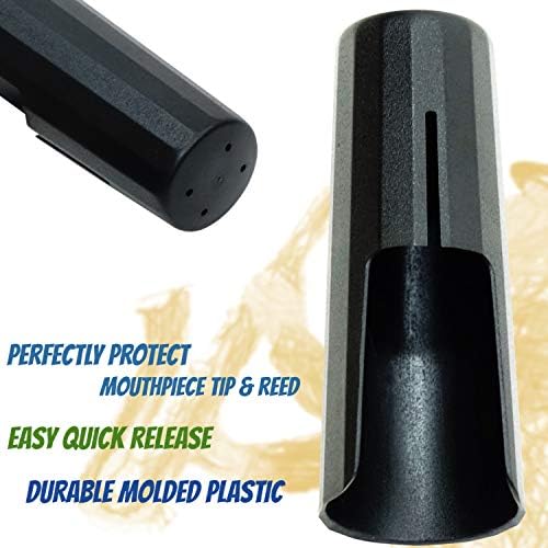 Libretto Baritone Saxophone Mouthpiece Kit: Standard Set With ABS 4C Mouthpiece, Plastic Cap, Gold Lacquered Ligature - Giftable