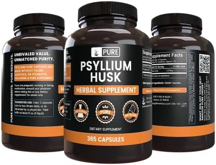 Pure Original Ingredients, Psyllium Husk, 365 Capsules
