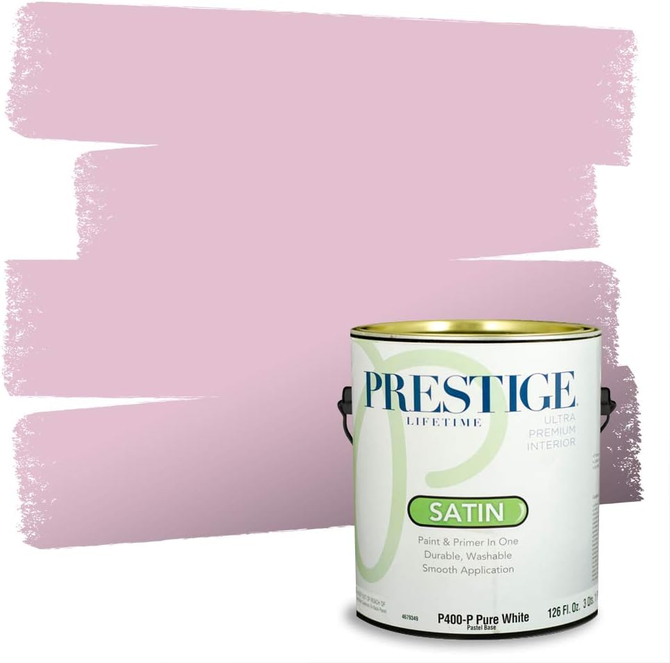 PRESTIGE Paints Exterior Paint and Primer In One, 1-Gallon, Satin, Comparable Match of Sherwin Williams* Grandeur Plum*