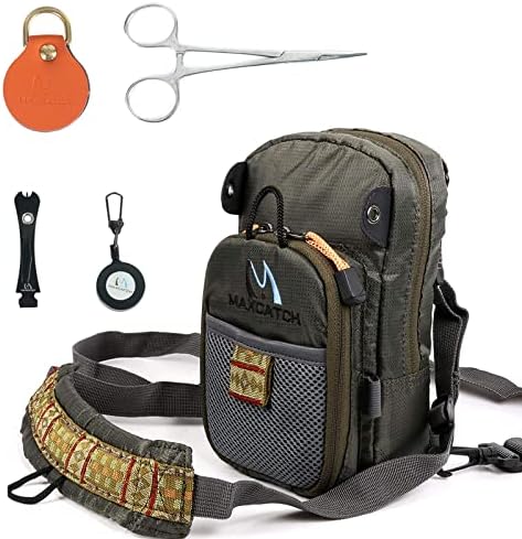 M MAXIMUMCATCH Maxcatch Fly Fishing Chest Bag Lightweight Chest Pack Fly Fishing Pouch
