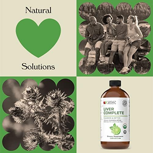 CNP | Liver Complete Liquid 8oz - Milk Thistle Chanca Piedra Detox Aid | Organic liver cleanse liquid with milk thistle, dandelion and chanca piedra for detox support and easy absorbing herbal aid