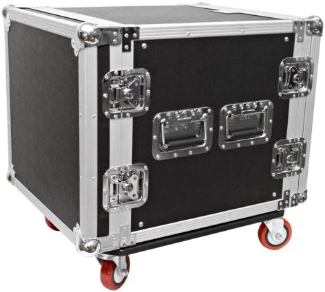 Seismic Audio - 10 SPACE RACK CASE Amp Effect Mixer PA/DJ - Wheel/Casters
