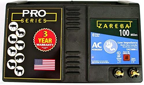 Zareba 100 Mile AC Powered Electric Fence Charger, 6.0 Joule Output