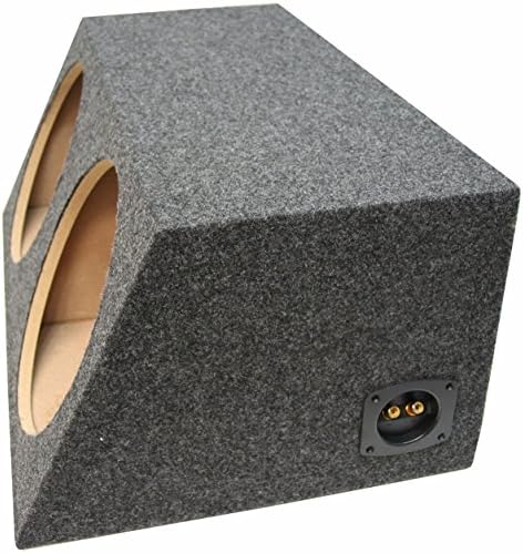 Dual 15" Inch Sealed Sub Box - Slanted Hatchback Subwoofer Enclosure - ASC | Tight accurate bass, angled shape for sloped cargo areas