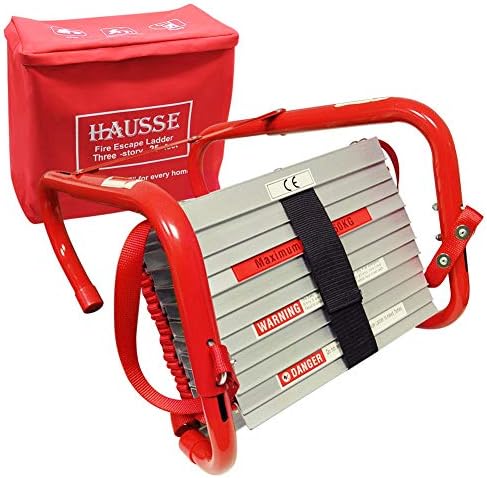 Hausse Retractable 3 Story Fire Escape Ladder, 25 Feet