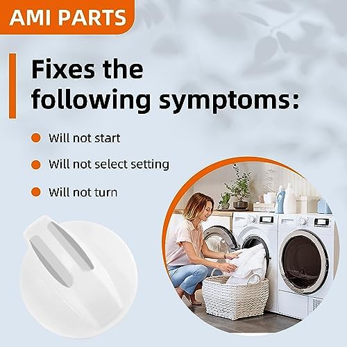 AMI PARTS 134844410 Selector Knob Washer/Dryer Selector Knob White