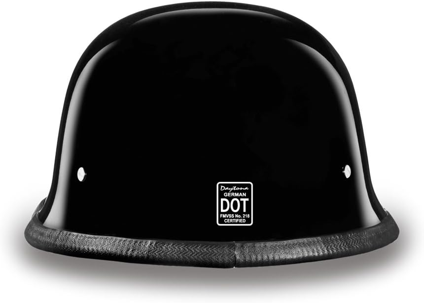Daytona Half Shell German Motorcycle Helmets, DOT Approved for Superior Safety and Style – Comfortable, Durable, and Perfect for Riders Who Want a Retro Look with Modern Protection Standards