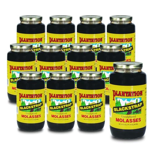 Plantation Blackstrap Molasses 31 oz – Unsulphured Blackstrap Molasses, Rich Natural Sweetener for Baking, BBQ, Baked Beans, Gingerbread & Beverages