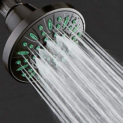 AquaDance Antimicrobial/Anti-Clog High-Pressure 6-setting Shower Head, Microban Nozzle Protection from Growth of Mold