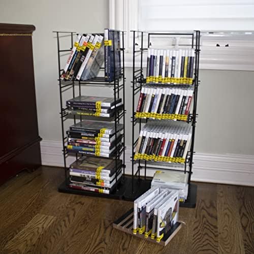FixtureDisplays CD Tower Media Rack DVD Organizer Video Game Blu Ray Storage Holds 176 Single CDs 18469