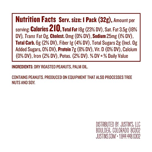 Justin's Classic Crunchy Peanut Butter Squeeze Packs - 1.15 oz - 10 pack | Shelf Stable Sandwich Spread