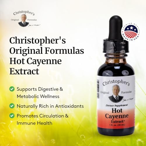 Christopher's Original Formulas Hot Cayenne Extract, 1 fl oz - Natural Herbal Supplement