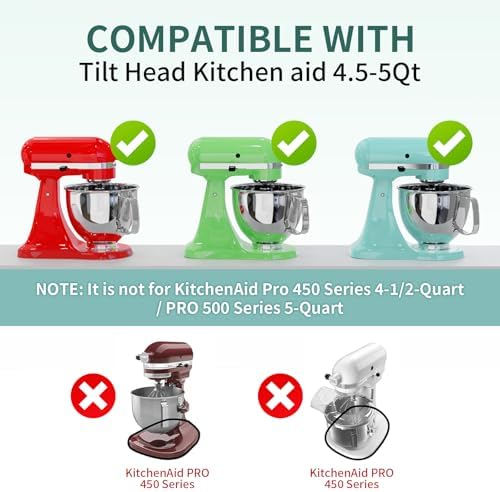 2-in-1 Mixer Sliding Mat with Attachment Storage for KitchenAid Stand Mixer, Bamboo Mixer Slider Pad for KitchenAid 4.5-5 Qt Tilt-Head Mixer