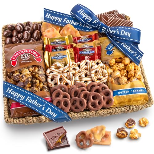 A Gift Inside Chocolate Gift Basket - Sweet Treats Gift Tray, Chocolates Gift Basket for Mom, Dad, Family & Friends