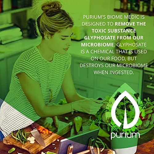 Purium Biome Medic - 60 Vegan Capsules - Gut Health Support Supplement, Removes GMO Toxins, Supports Good Bacteria, Repairs Microbiome - Vegetarian