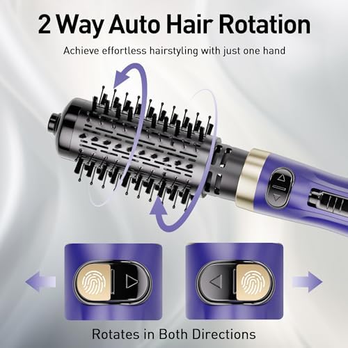 Beautimeter Hair Dryer Brush 3-in-1 Hair Styler, Rotating Blow Dryer Brush with 2-Inch and 1.5-Inch Brushes