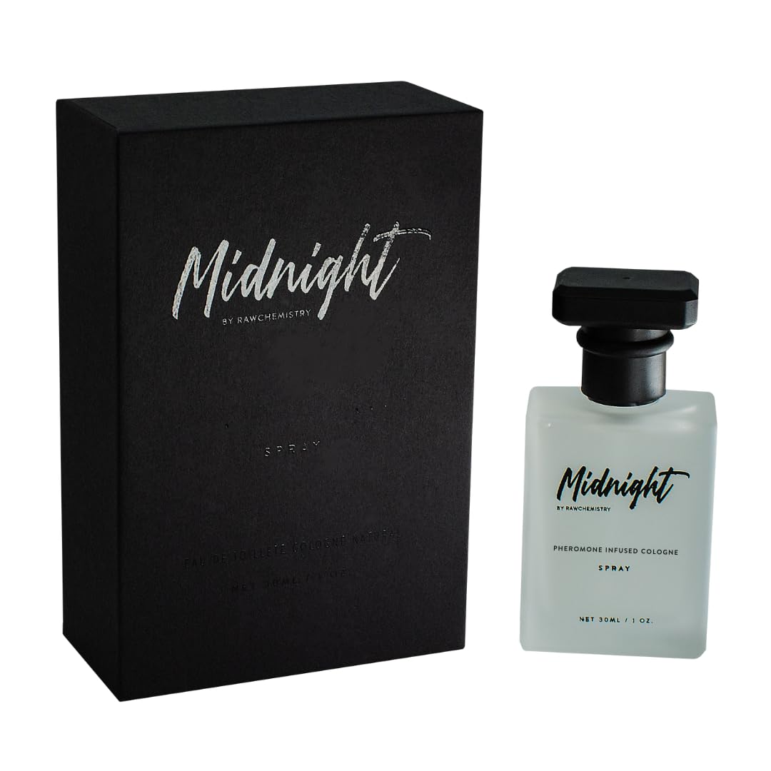 RawChemistry Midnight Pheromone Infused Men's Cologne – Long-Lasting, 1 oz