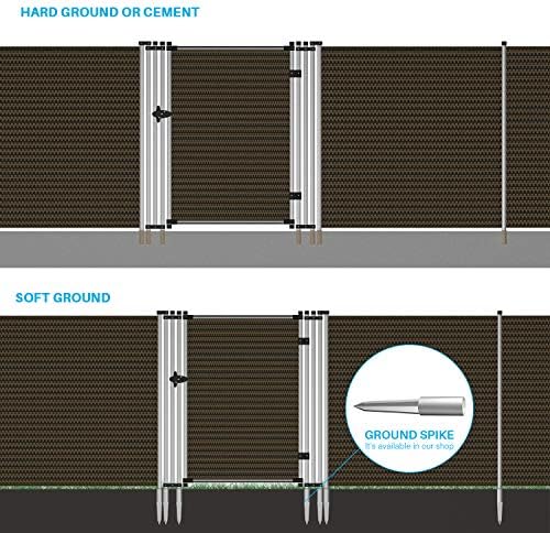 Patio Pool Fence Gate for Inground Pools with Privacy Fence Gate Door for Garden Deck Backyard Chicken Dog Outdoor Security Gate Removable 6’ H X