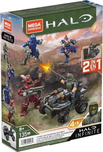 MEGA Halo UNSC Gungoose Gambit Attack Vehicle Halo Infinite Construction Set, Building Toys for Boys