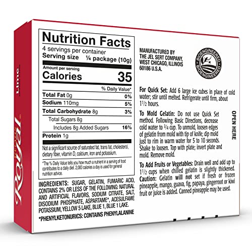 Royal Gelatin, Fat Free Dessert Mix, Lime (12 - 1.4 Ounce Boxes) (Pack of 12)