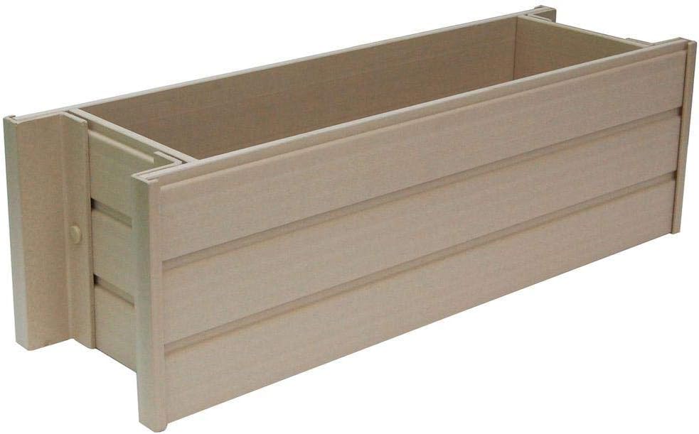 ECOFLEX 48" Window Box Planter, Moisture Resistant Outdoor Flower Box for Windows, Railings, or Fences, Weather Resistant Composite, No Tools Needed