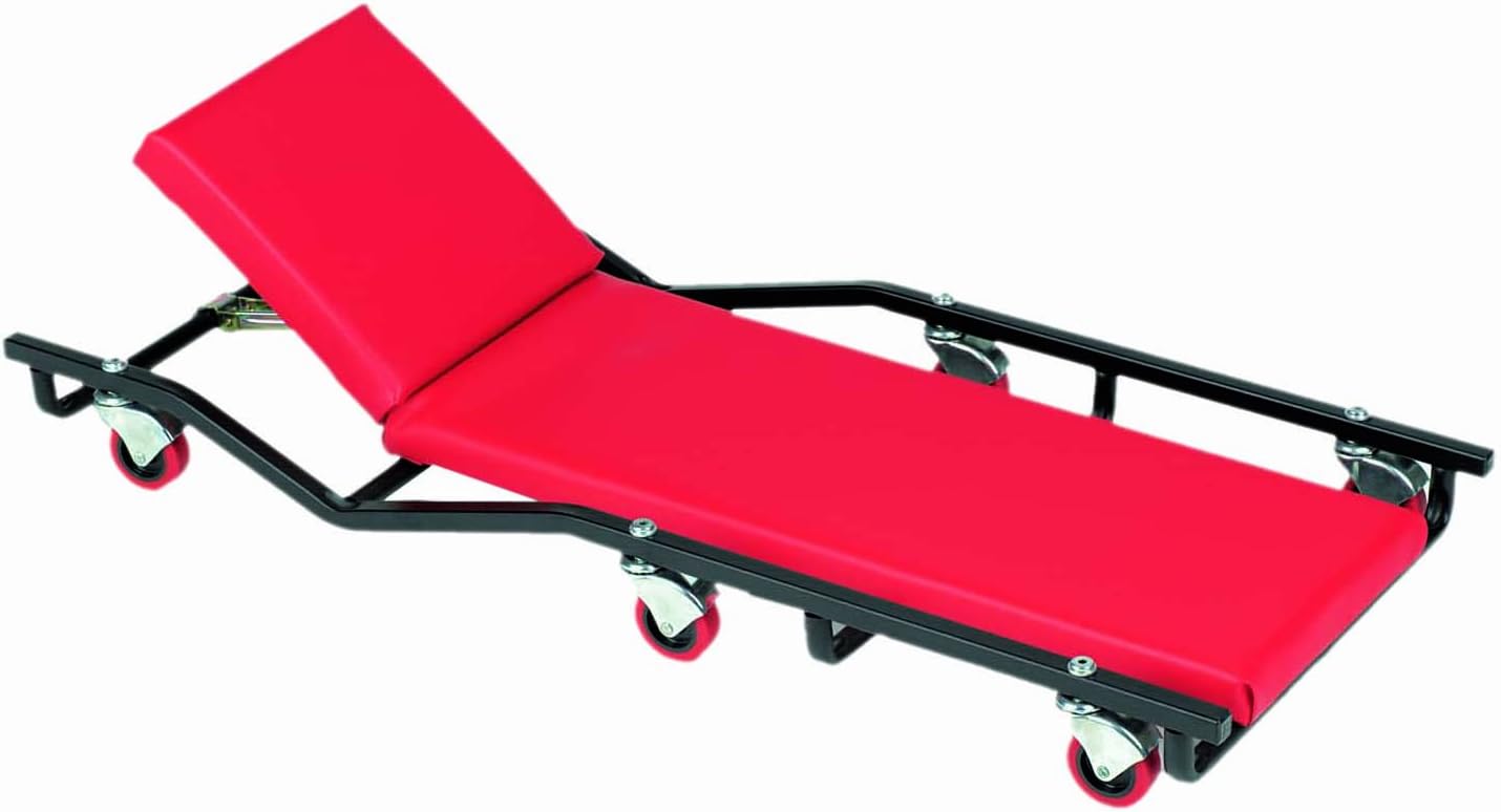 USA Made - Professional 40" Adjustable Headrest Creeper with Patented V Drop Frame (MTLV6ADJ) - by Whiteside Manufacturing