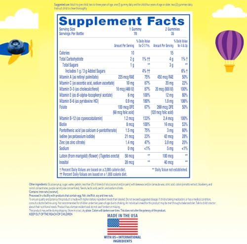 L'il Critters Kids Multivitamin Gummies | 70 Count | with Vitamins A, B, C, D