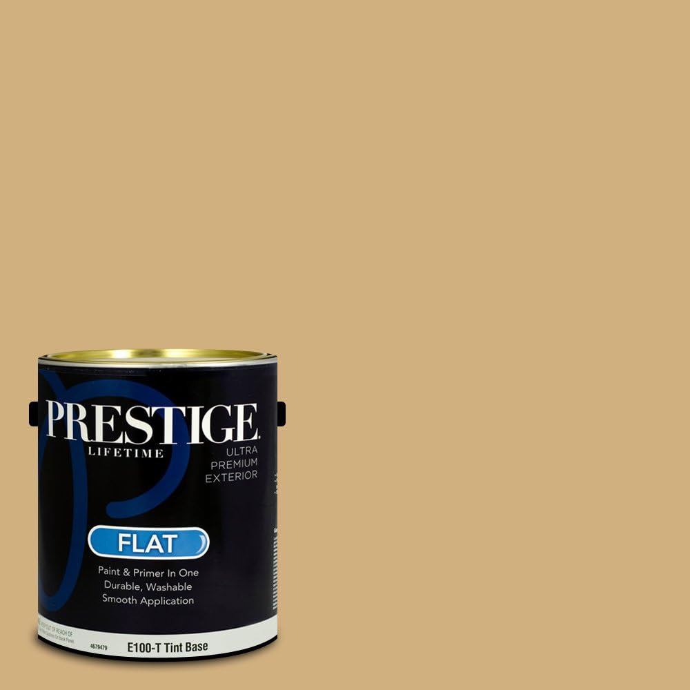PRESTIGE Paints Exterior Paint and Primer In One, 1-Gallon, Satin, Comparable Match of Sherwin Williams* Relaxed Khaki*