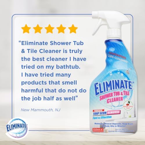 Clean-X Eliminate Shower Tub & Tile Cleaner- 32 fl oz. - Shower Cleaner. Powerful Cleaner removes soap scum and hard water minerals by UNELKO