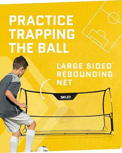 SKLZ Quickster Soccer Trainer - Dual-Sided Rebounder for Solo Passing, Receiving