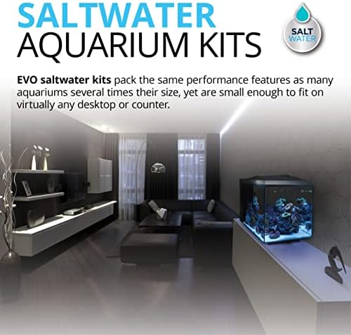 Fluval Evo XII Saltwater Aquarium Kit, 13.5 Gal. | Saltwater Fish Tank with Reef-Capable LED