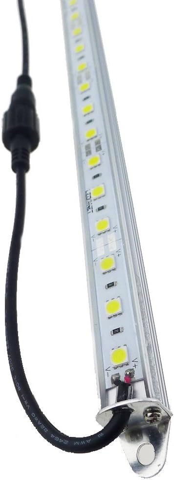 12" Blue 460nm LED Aquarium Fish Tank Light SMD5050 Waterproof IP67 | 18LEDs Aluminum LED Lighting 12V DC Grow Plant Light Bar Marine Reef Aquariums Lighs (No Adapter and Dimmer)
