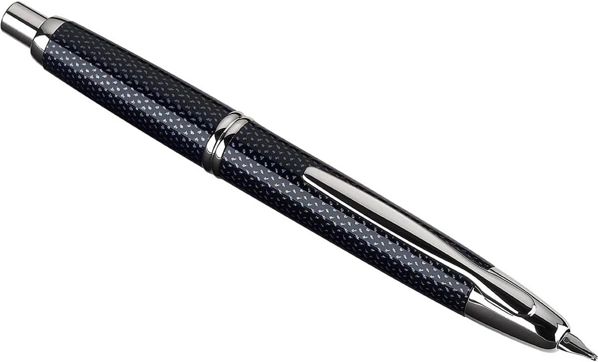 PILOT Vanishing Point Collection Refillable & Retractable Fountain Pen, Matte Black Barrel, Blue Ink, Fine Nib (60580)